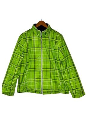 ZeroXposur Girl’s Jacket Soft Shell Fleece Lined Reversible Size Large Green